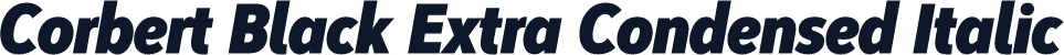 Corbert Black Extra Condensed Italic