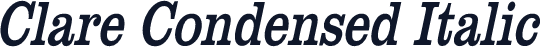 Clare Condensed Italic