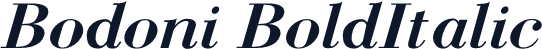 Bodoni BoldItalic