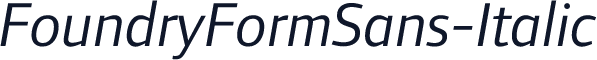 FoundryFormSans-Italic