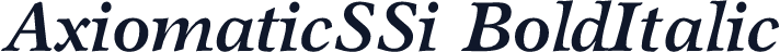 AxiomaticSSi BoldItalic