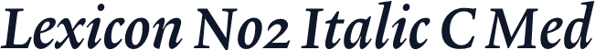 Lexicon No2 Italic C Med