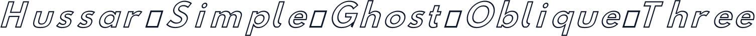 Hussar Simple Ghost Oblique Three