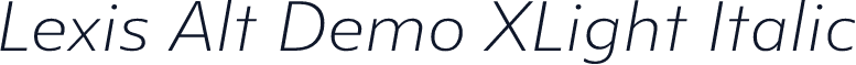 Lexis Alt Demo XLight Italic