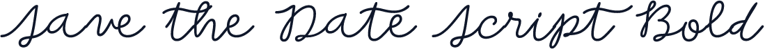 Save the Date Script Bold