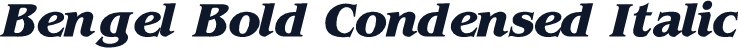 Bengel Bold Condensed Italic