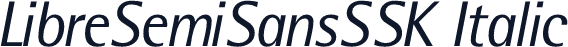 LibreSemiSansSSK Italic