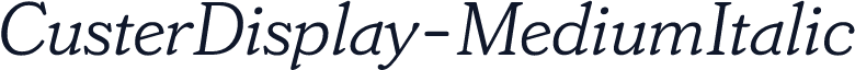 CusterDisplay-MediumItalic