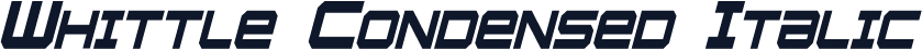 Whittle Condensed Italic