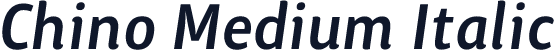 Chino Medium Italic