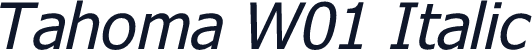 Tahoma W01 Italic