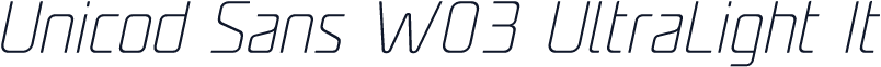 Unicod Sans W03 UltraLight It