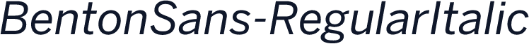 BentonSans-RegularItalic
