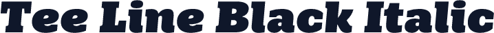 Tee Line Black Italic