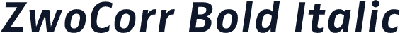 ZwoCorr Bold Italic