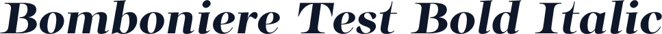 Bomboniere Test Bold Italic