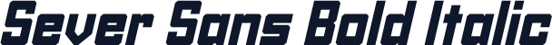 Sever Sans Bold Italic
