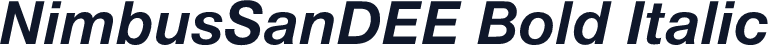 NimbusSanDEE Bold Italic