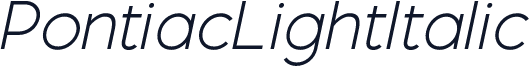 PontiacLightItalic