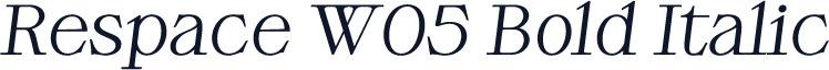 Respace W05 Bold Italic