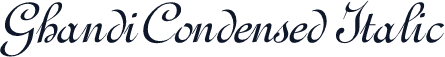 GhandiCondensed Italic