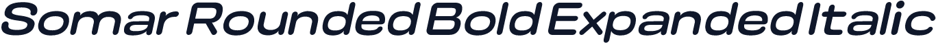 Somar Rounded Bold Expanded Italic