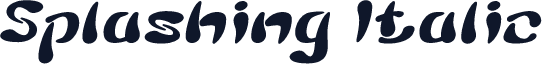Splashing Italic