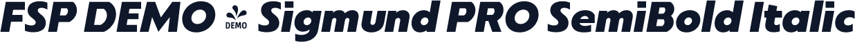 FSP DEMO - Sigmund PRO SemiBold Italic