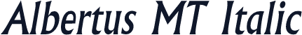 Albertus MT Italic