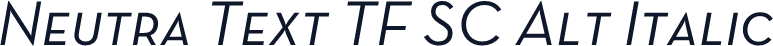 Neutra Text TF SC Alt Italic
