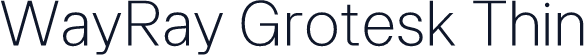 WayRay Grotesk Thin