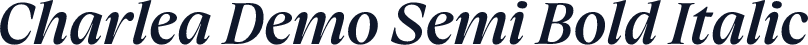 Charlea Demo Semi Bold Italic