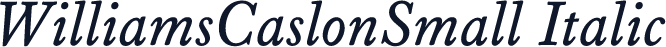 WilliamsCaslonSmall Italic