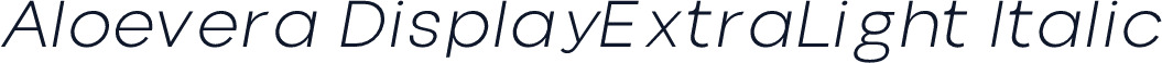 Aloevera Display ExtraLight Italic