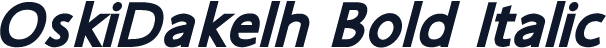 OskiDakelh Bold Italic