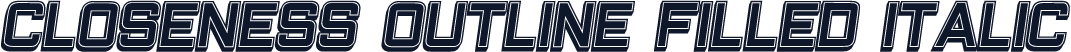 Closeness Outline Filled Italic