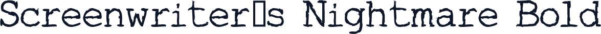 Screenwriter's Nightmare Bold