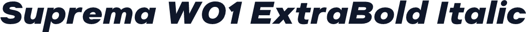 Suprema W01 ExtraBold Italic