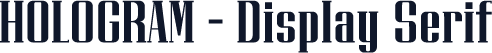 HOLOGRAM - Display Serif