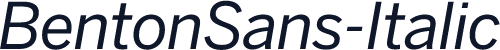 BentonSans-Italic