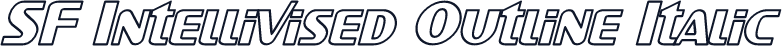 SF Intellivised Outline Italic