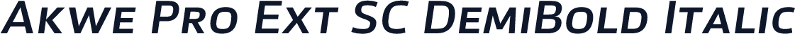 Akwe Pro Ext SC DemiBold Italic