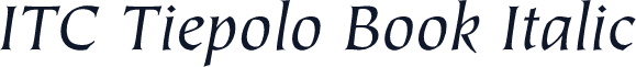 ITC Tiepolo Book Italic
