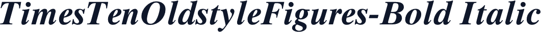 TimesTenOldstyleFigures-Bold Italic