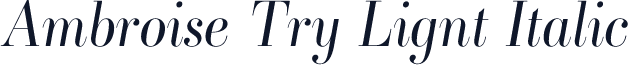 Ambroise Try Light Italic