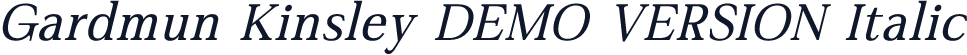 Gardmun Kinsley DEMO VERSION Italic