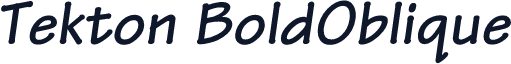 Tekton BoldOblique