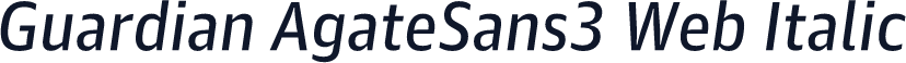 Guardian AgateSans3 Web Italic
