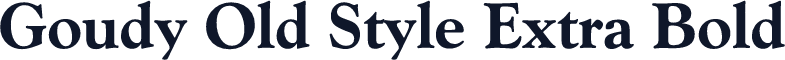 Goudy Old Style Extra Bold