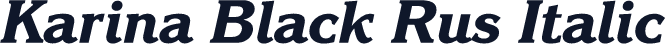 Karina Black Rus Italic